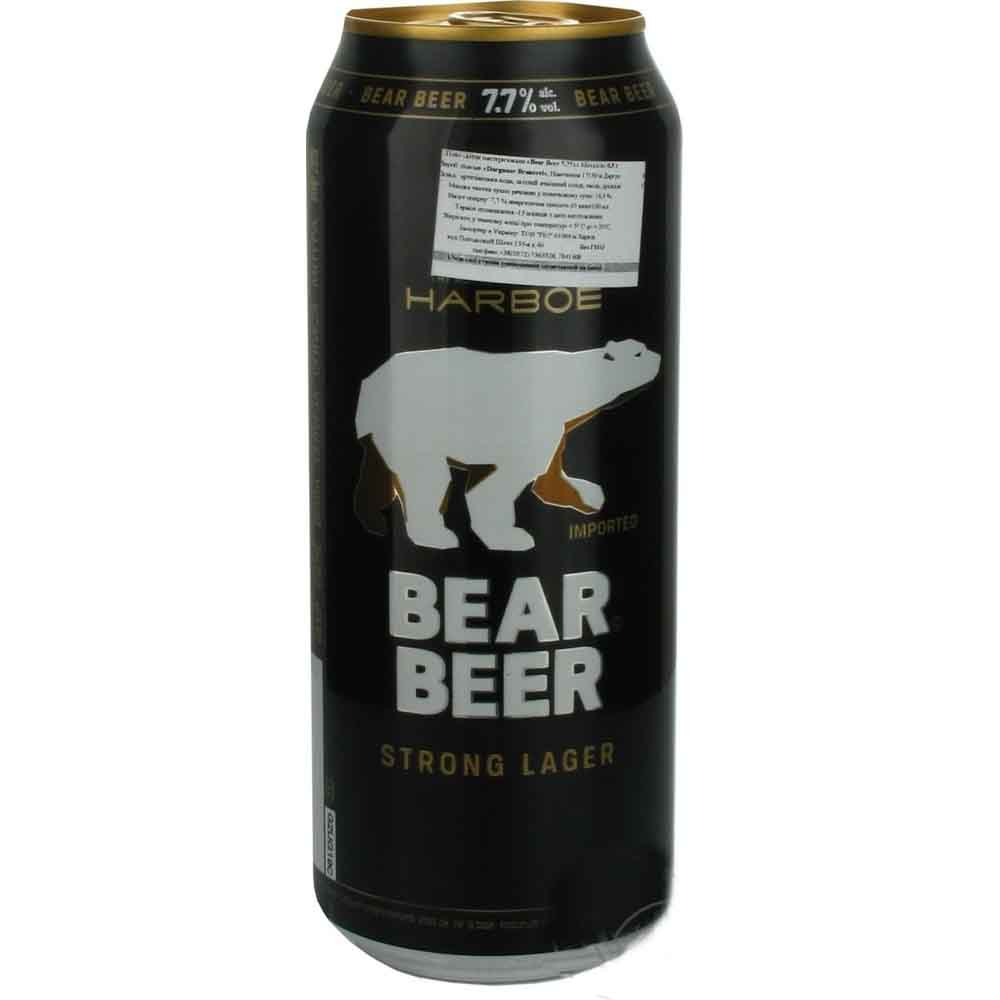 Bia Harboe Strong Gấu Đen 7.7% 500ml