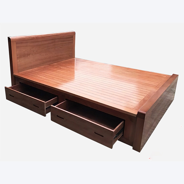 Giường- Gỗ xoan đào chỉ 2.2m có ngăn kéo