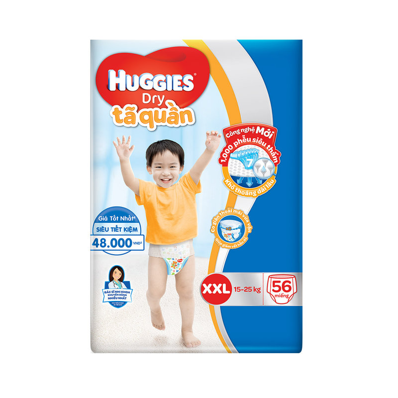 Tã quần Huggies XXL56 (Size XXL - 56 miếng)