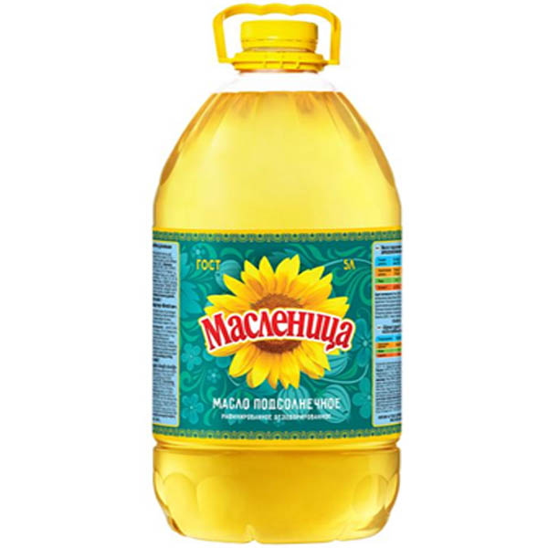 Dầu hướng dương tinh luyện khử mùi Maslenitsa 5L
