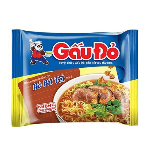 Mì gấu đỏ hương Bò bít tết 63g