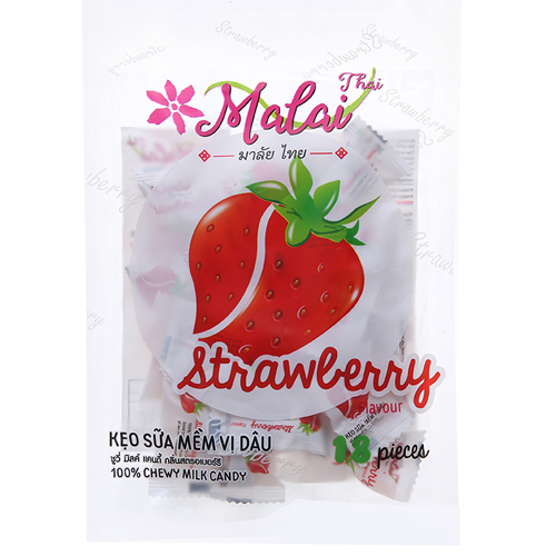 Kẹo sữa mềm Malai vị dâu 67g