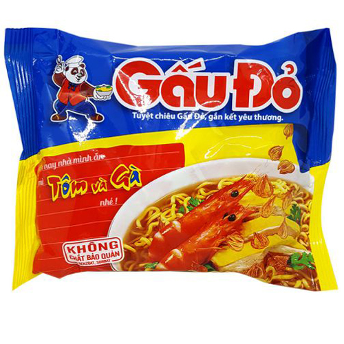 Mì gấu đỏ vị tôm & gà 63g