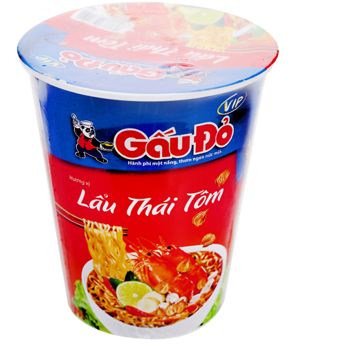 Mì ly gấu đỏ lẩu thái tôm 65g