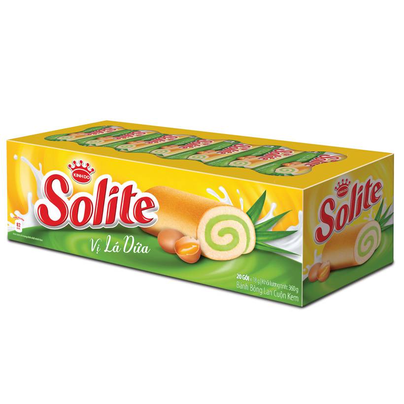 Bánh bông lan Solite vị lá dứa 360g