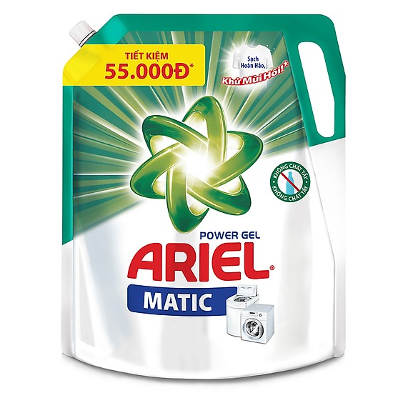Nước giặt Ariel Đậm Đặc dạng túi 2.4kg