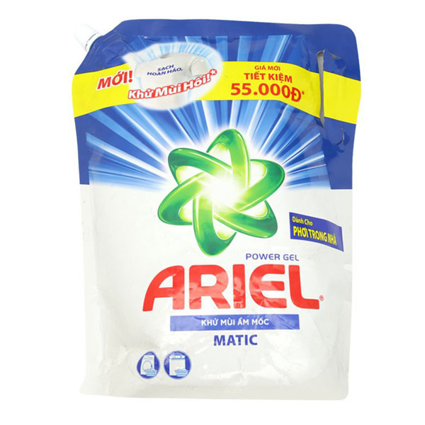 Nước giặt Ariel khử mùi ẩm mốc túi 2 lít