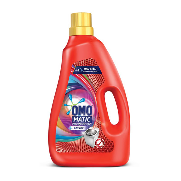 Nước giặt Omo Matic bền đẹp cửa trên 2.4kg