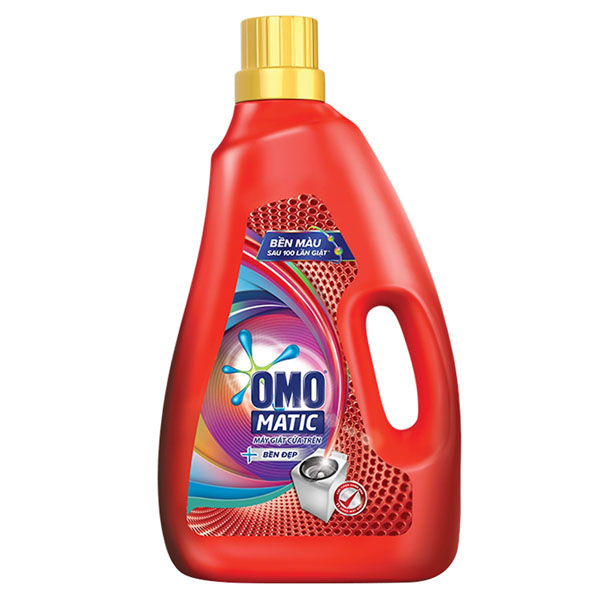 Nước giặt Omo Matic bền đẹp cửa trên 3.8 kg