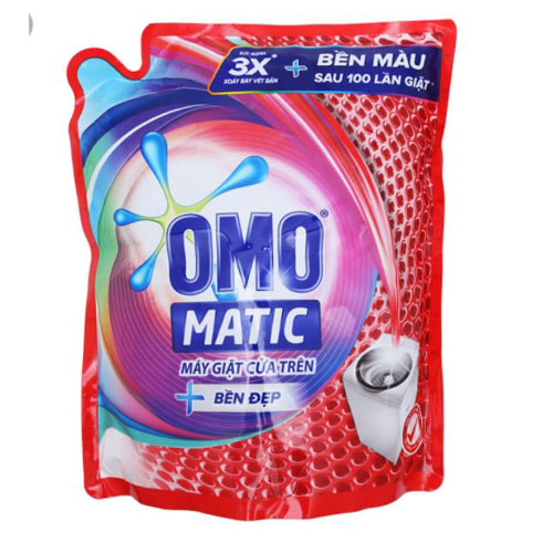 Nước giặt Omo Matic bền đẹp cửa trên 2.4kg