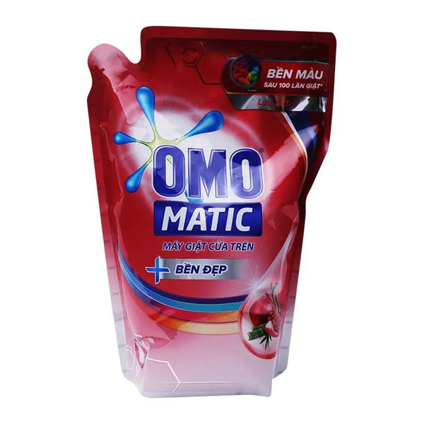Nước giặt Omo Matic bền đẹp lựu và tre 2.3kg (đỏ)