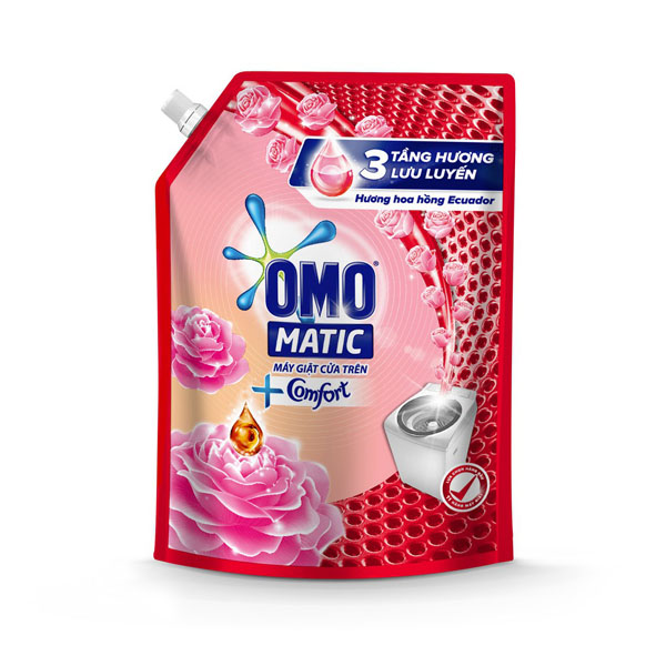 Nước giặt Omo Comfort hương hoa hồng 2.3kg (2.2L)