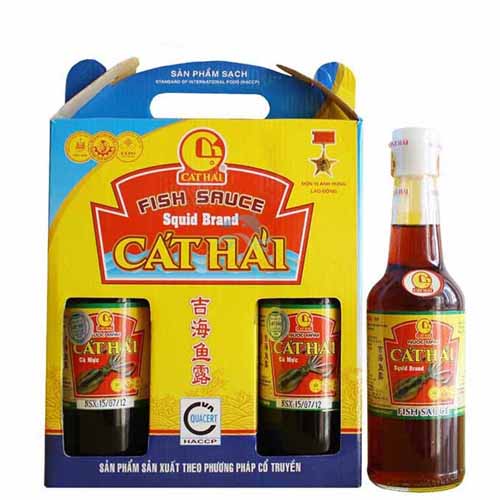 Nước mắm cá quẩn Cát Hải 300ml(3 chai/hộp)