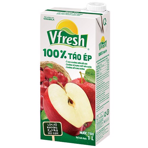 Nước ép táo Vfress hộp 1 lít