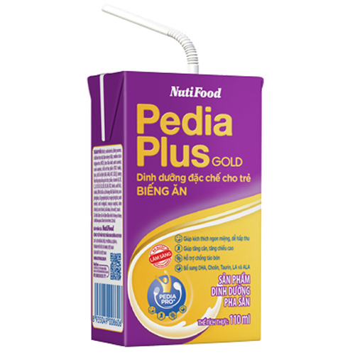 Sữa bột pha sẵn Pedia Plus Gold 110ml (4 hộp)