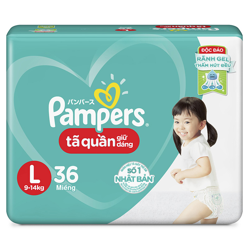 Tã Quần Pampers giữ dáng L36 (size L - 36 miếng)