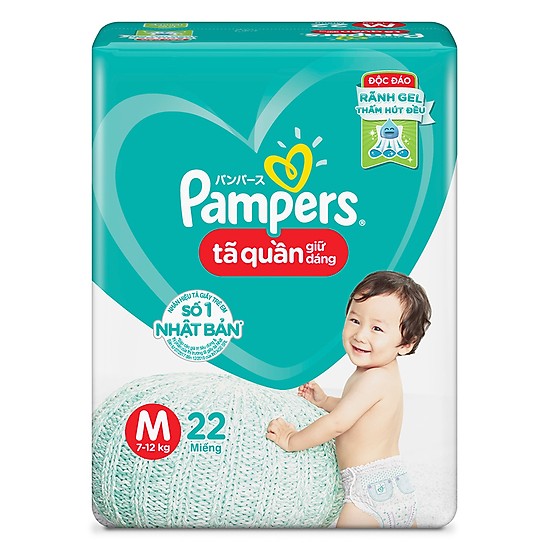 Tã Quần Pampers giữ dáng M22 (size M - 22 miếng)