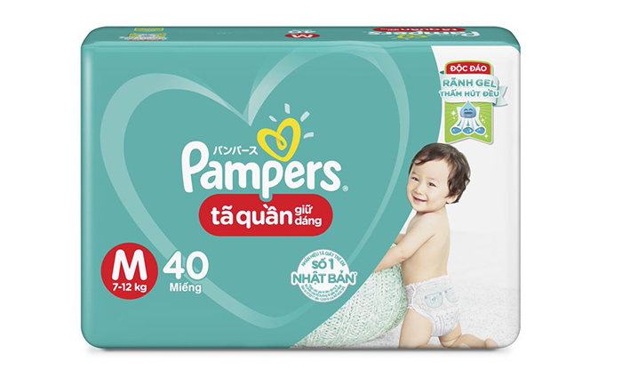 Tã Quần Pampers giữ dáng M40 (size M - 40 miếng)