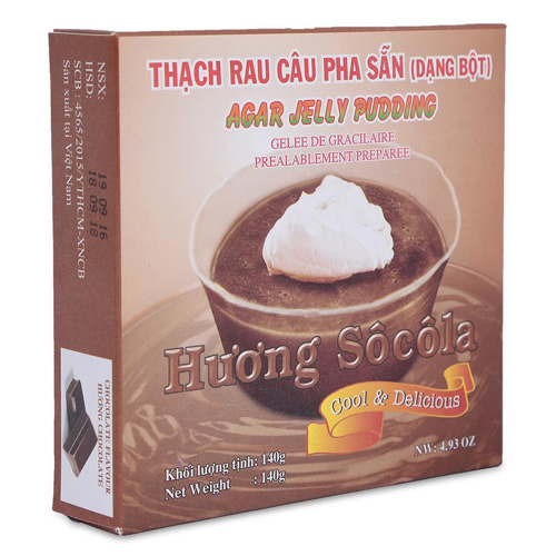 Thạch rau câu pha sẵn hương chocola & sữa 200g