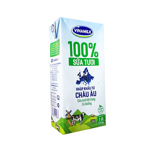 Sữa tươi tiệt trùng có đường Vinamilk Nhập khẩu Hộp 1L