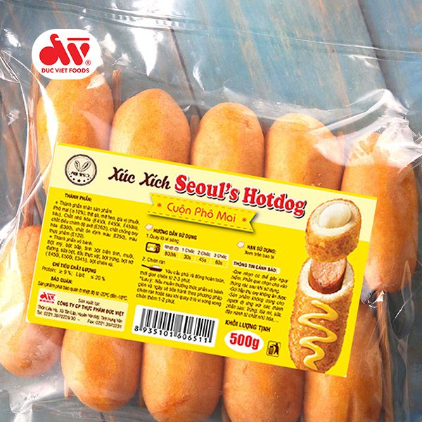 Xúc xích Seoul's Hotdog cuộn phô mai 500g