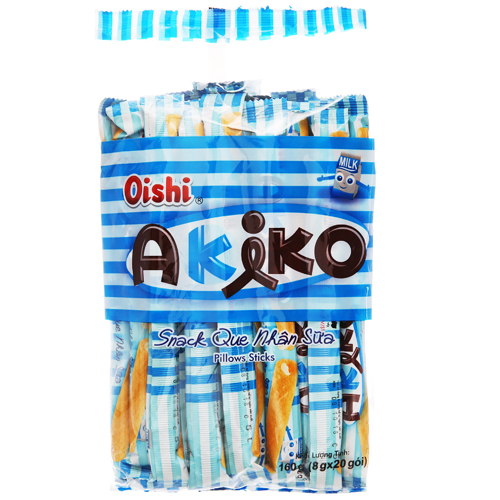 Bánh que Akiko nhân sữa 160g