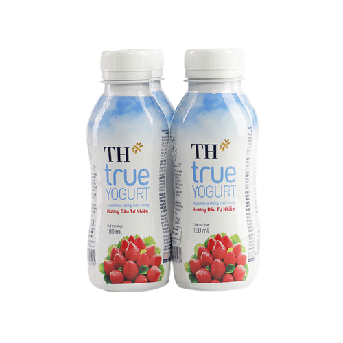 Sữa chua uống tiệt trùng hương Dâu tự nhiên 4h 100ml