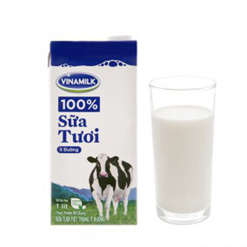 Sữa tươi tiệt trùng ít đường Vinamilk Hộp 1L