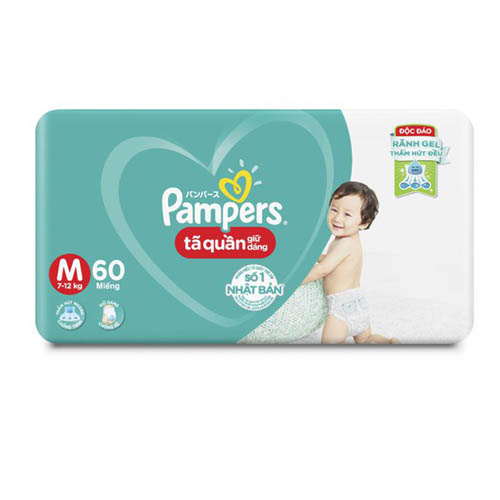 Tã Quần Pampers giữ dáng M60 (size M - 60 miếng)