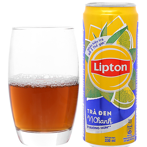 Trà Lipton đen vị chanh 330ml