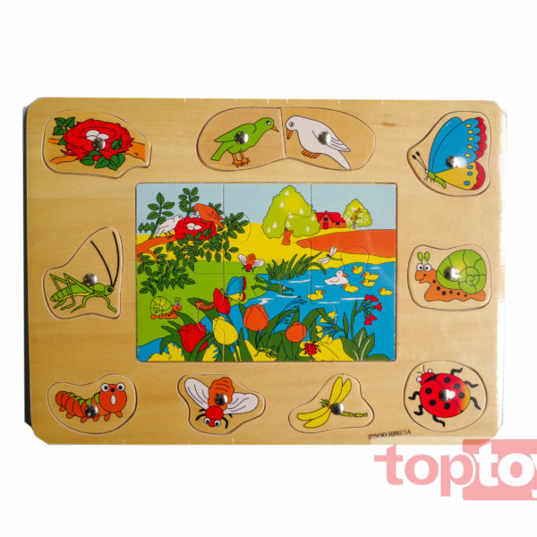 Trò chơi Bảng câu côn trùng gỗ HJ98171A