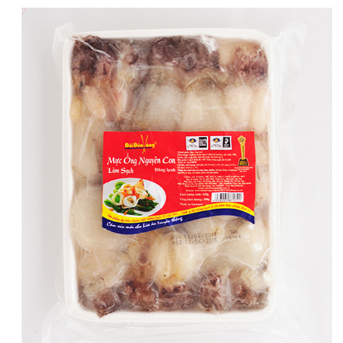 Mực ống Nguyên Con 500g/ khay