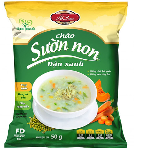 Cháo sườn non đậu xanh 50g
