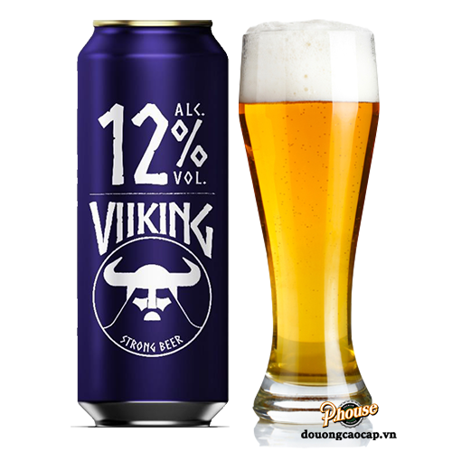 Bia Viiking Strong Beer 12% – Lon 500ml