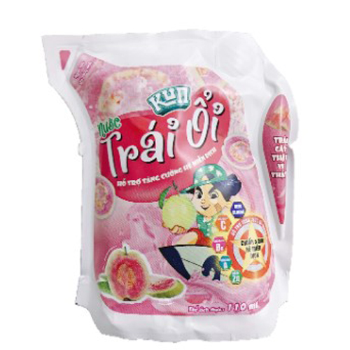 Nước trái cây Kun hương ổi túi 110ml (24 túi/thùng)