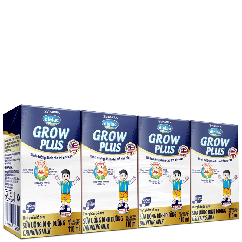 Sữa uống dinh dưỡng Dielac Grow Plus xanh 110ml