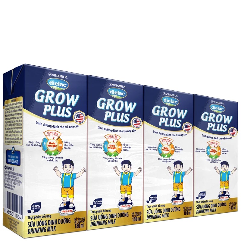 Sữa uống dinh dưỡng Dielac Grow Plus xanh 180ml