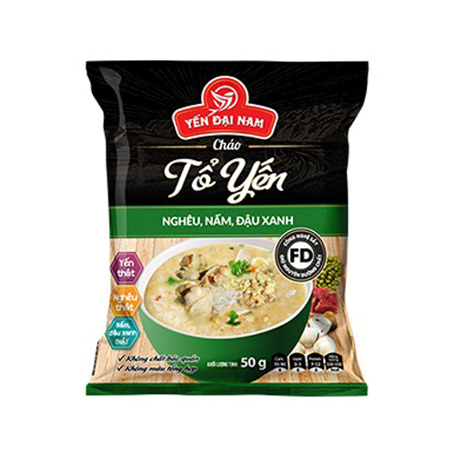 Cháo tổ yến nghêu nấm đậu xanh 50g