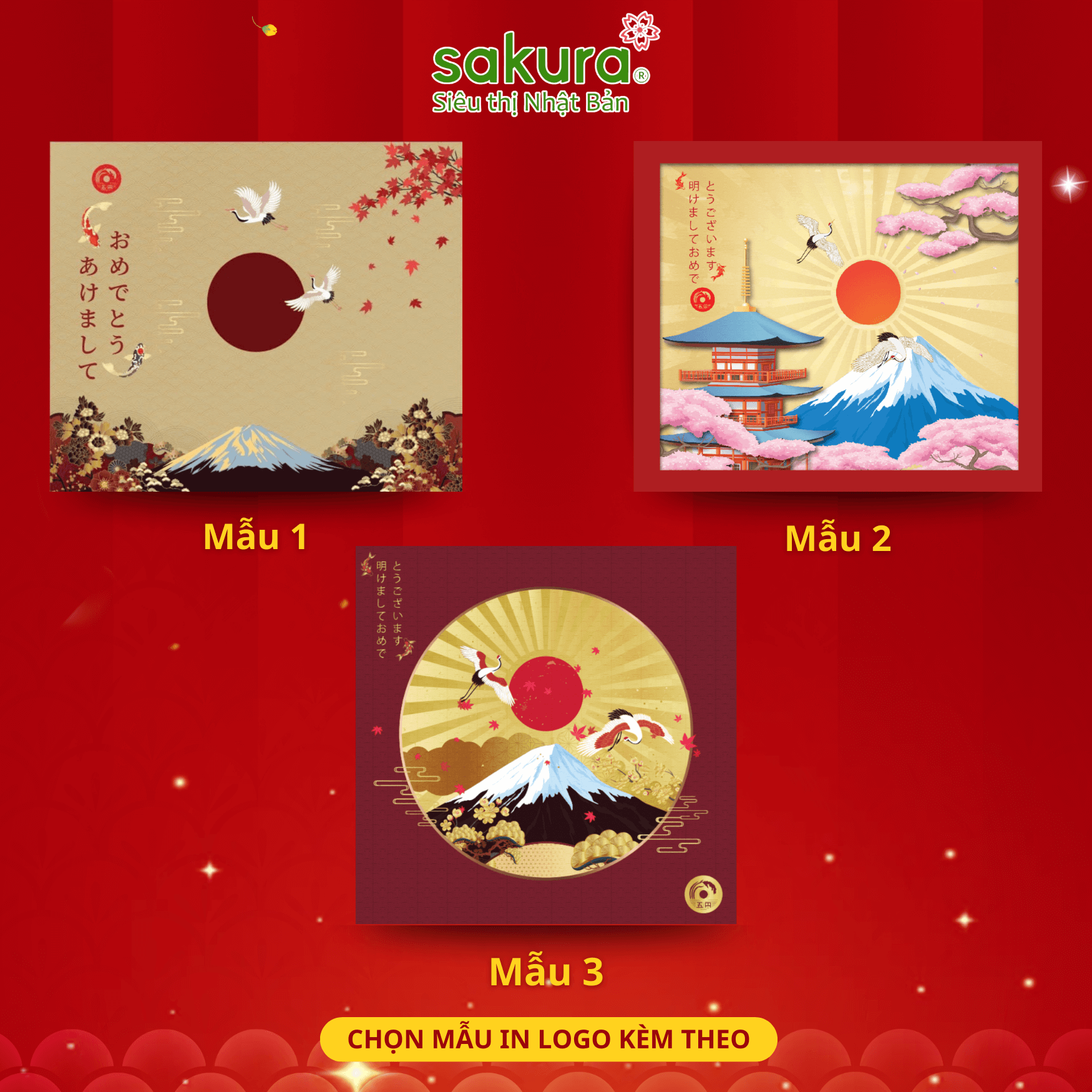 Mẫu hộp quà tết Nhật Bản hà SAKURA