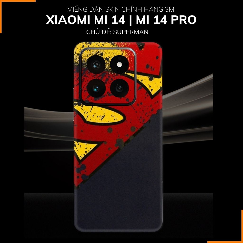 Dán skin điện thoại Xiaomi Mi 14 , Mi 14 Pro full body và camera nhập khẩu chính hãng USA in hình SUPER MAN - SKD Z06 phụ kiện điện thoại huỳnh tân store