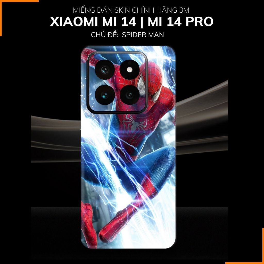 Dán skin điện thoại Xiaomi Mi 14 , Mi 14 Pro full body và camera nhập khẩu chính hãng USA in hình MERRY SPIDER MAN - SKD V15 phụ kiện điện thoại huỳnh tân store