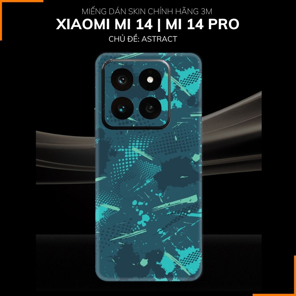 Dán skin điện thoại Xiaomi Mi 14 , Mi 14 Pro full body và camera nhập khẩu chính hãng USA in hình ASTRACT - SKD J03 phụ kiện điện thoại huỳnh tân store