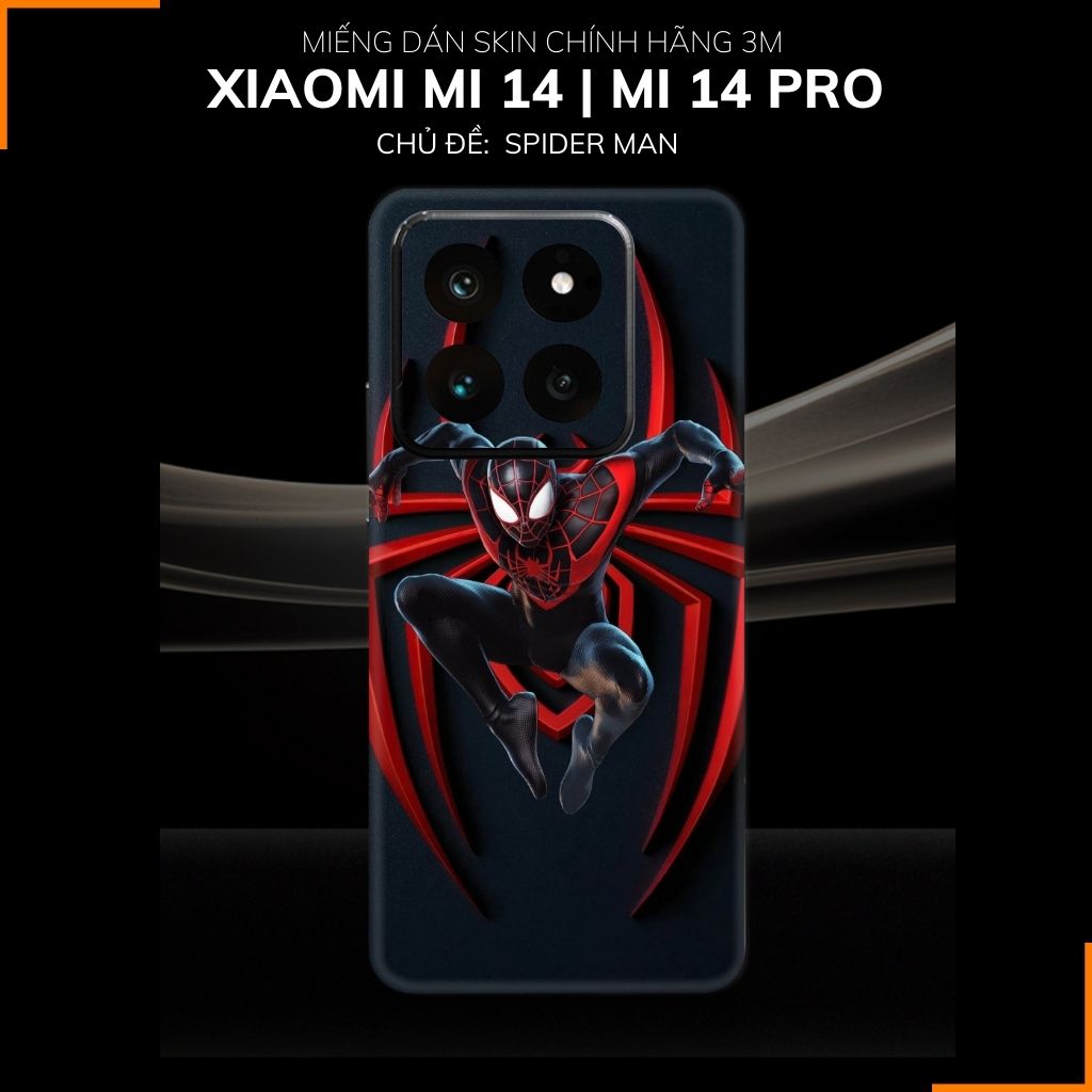 Dán skin điện thoại Xiaomi Mi 14 , Mi 14 Pro full body và camera nhập khẩu chính hãng USA in hình MERRY SPIDER MAN - SKD V12 phụ kiện điện thoại huỳnh tân store