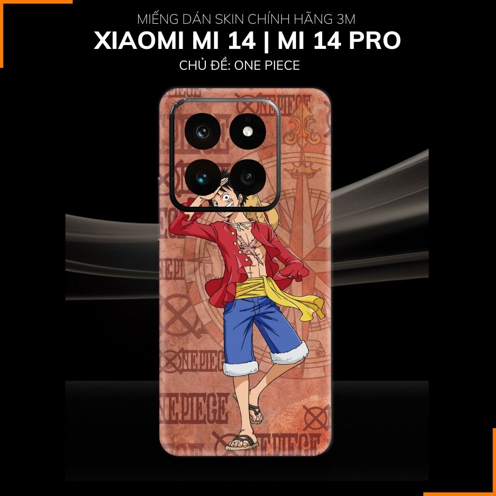 Dán skin điện thoại Xiaomi Mi 14 , Mi 14 Pro full body và camera nhập khẩu chính hãng USA in hình ONE PIECE - SKD G02 phụ kiện điện thoại huỳnh tân store