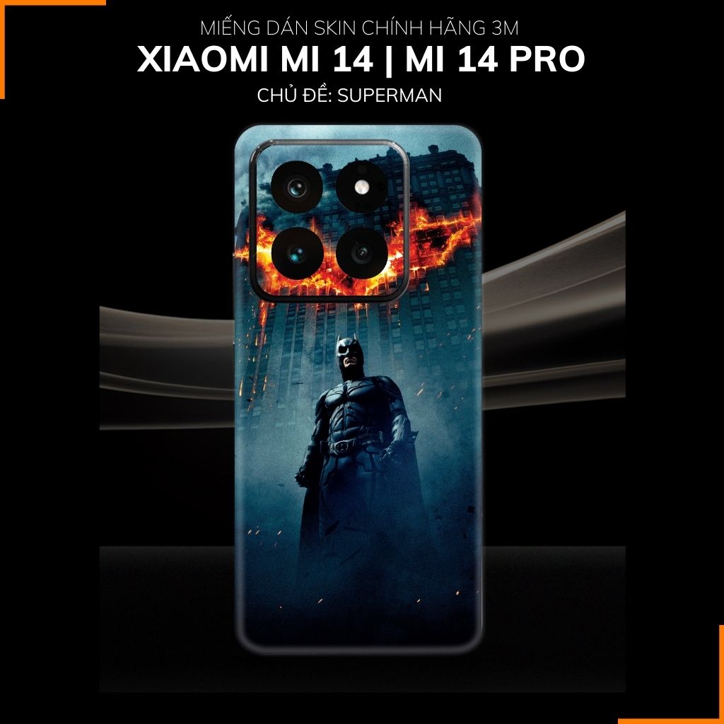 Dán skin điện thoại Xiaomi Mi 14 , Mi 14 Pro full body và camera nhập khẩu chính hãng USA in hình SUPER MAN - SKD Z02 phụ kiện điện thoại huỳnh tân store
