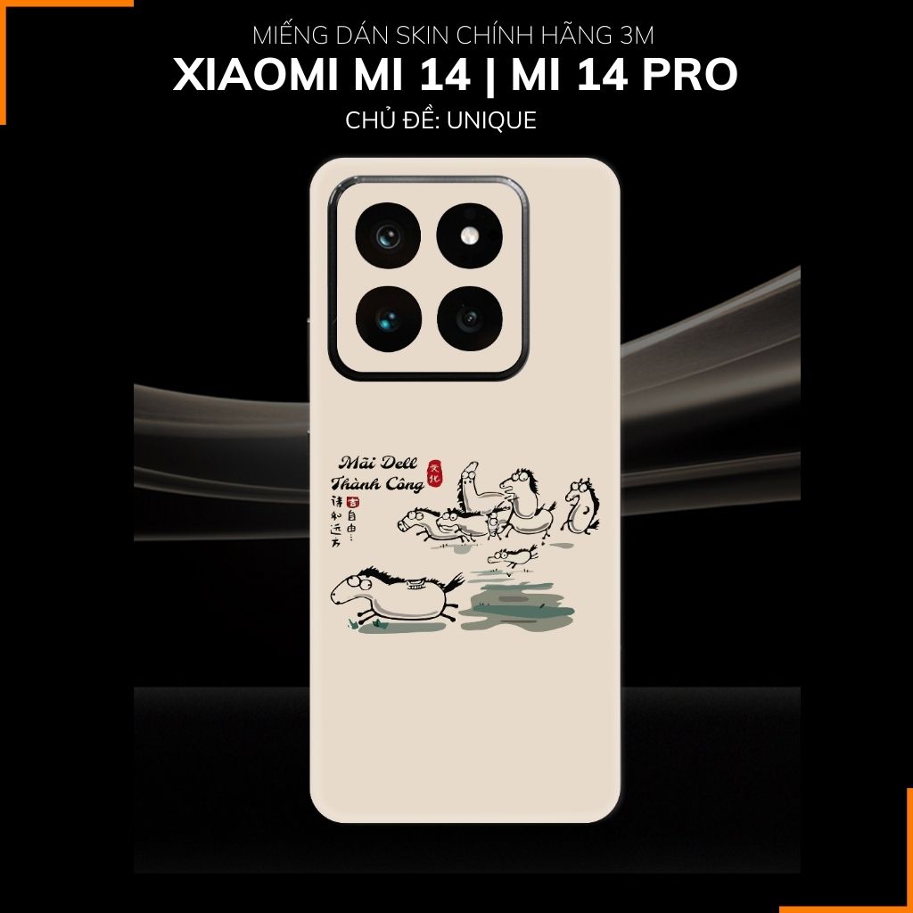 Dán skin điện thoại Xiaomi Mi 14 , Mi 14 Pro full body và camera nhập khẩu chính hãng USA in hình UNIQUE - SKD W17 phụ kiện điện thoại huỳnh tân store