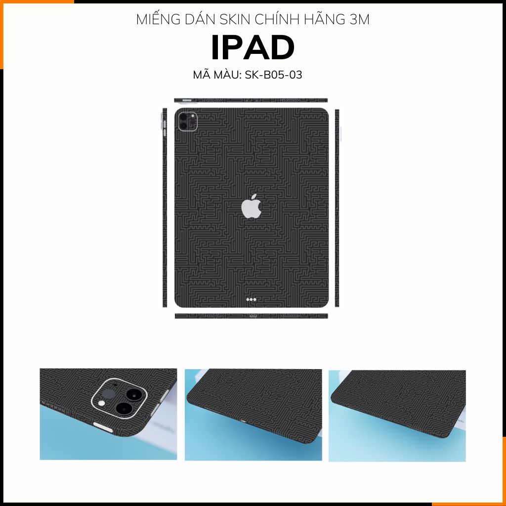 Dán skin ipad , ipad pro, ipad air , ipad mini full body và camera chính hãng 3M - PATTEN TEXTURE 03 - SK-B05-03 phụ kiện điện thoại huỳnh tân store