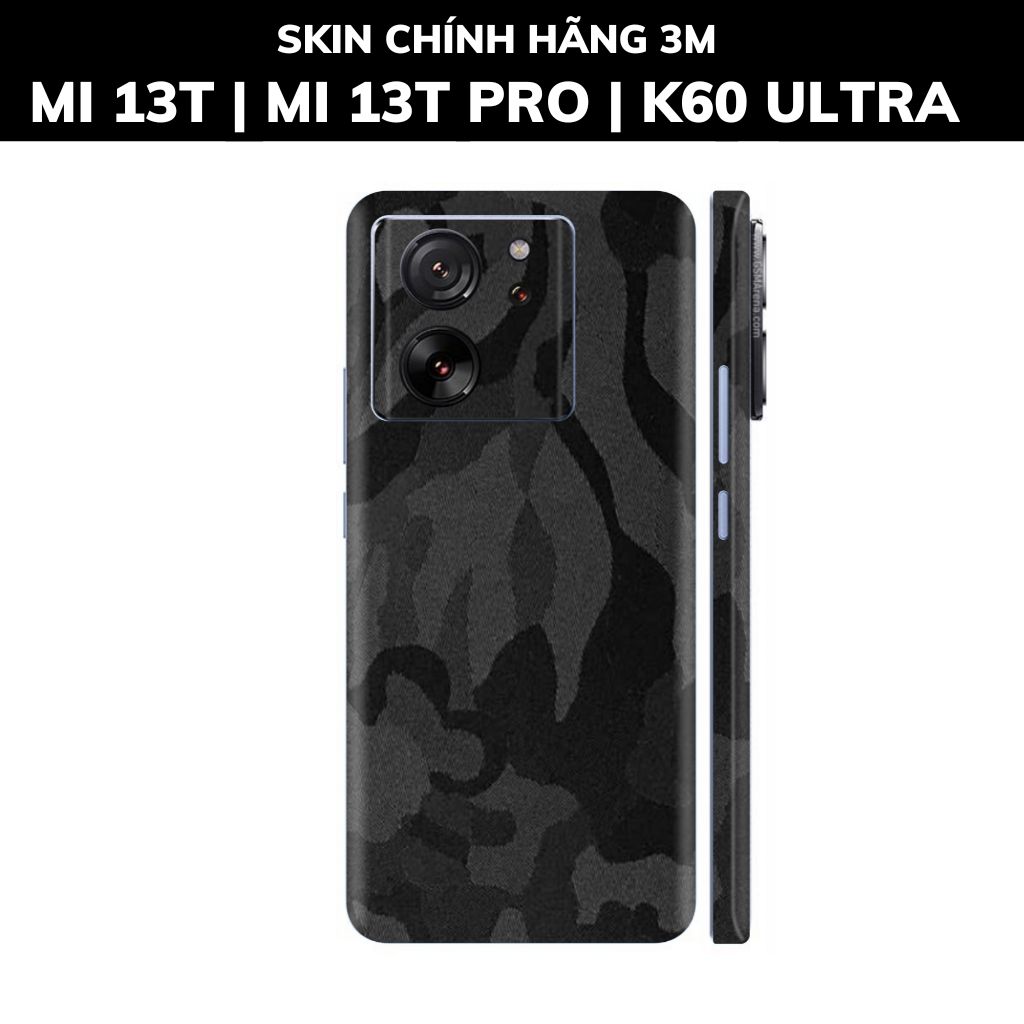 Dán skin điện thoại Mi 13T | Mi 13T Pro  | K60 Ultra full body và camera nhập khẩu chính hãng USA phụ kiện điện thoại huỳnh tân store - CAMO BLACK - Warp Skin Collection