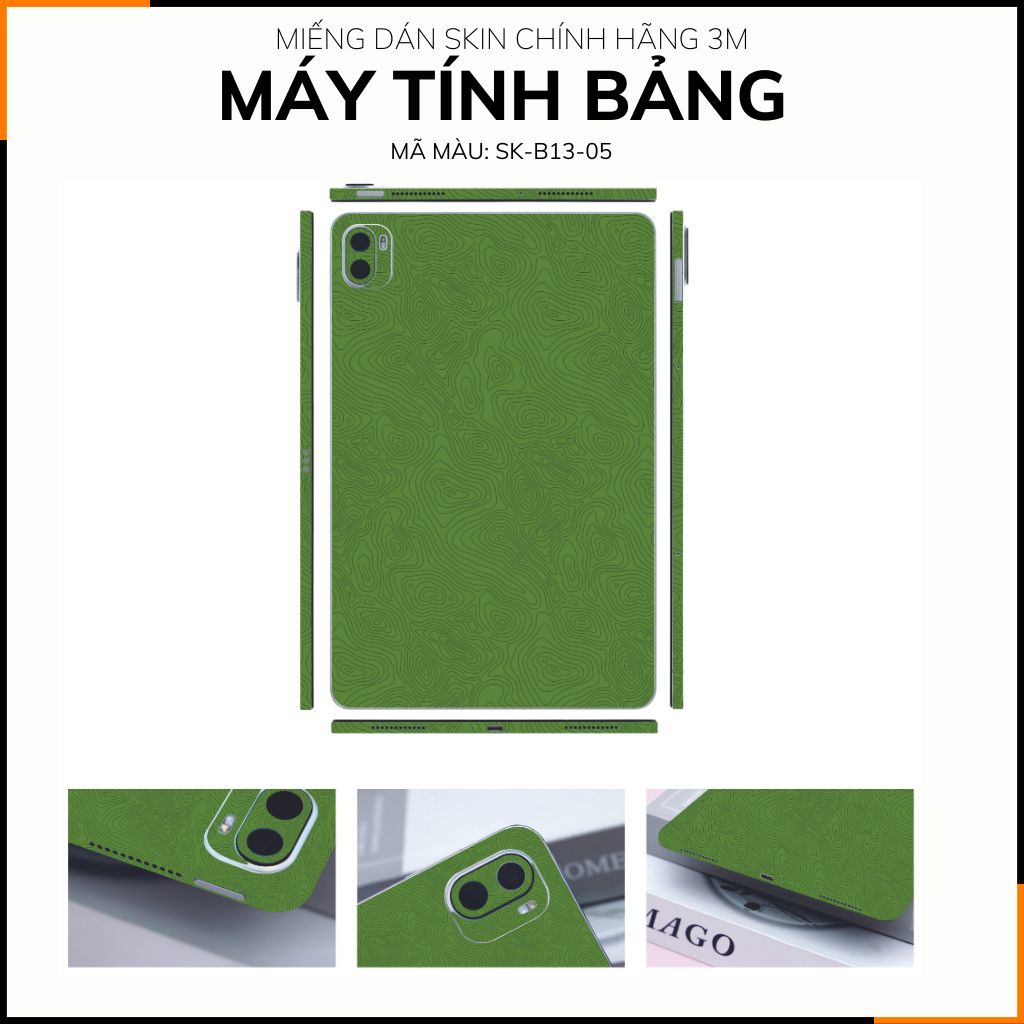 Dán skin máy tính bảng xiaomi, huawei, oppo, lenovo, google, microsoft, vivo  full body và camera chính hãng ORAFOL nhập khẩu từ ĐỨC MÁY TÍNH BẢNG  - MAP GREEN -  SK B13 05 phụ kiện điện thoại huỳnh tân store