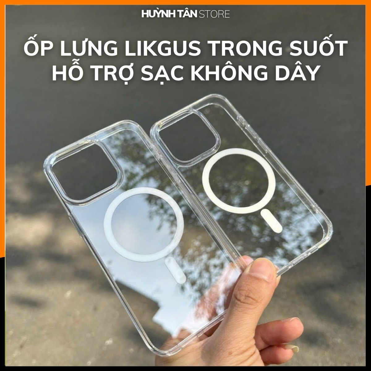 Ốp lưng IPhone 14 15 16 Pro Max Trong Suốt LIKGUS hỗ trợ sạc không dây chống sốc chống ố vàng